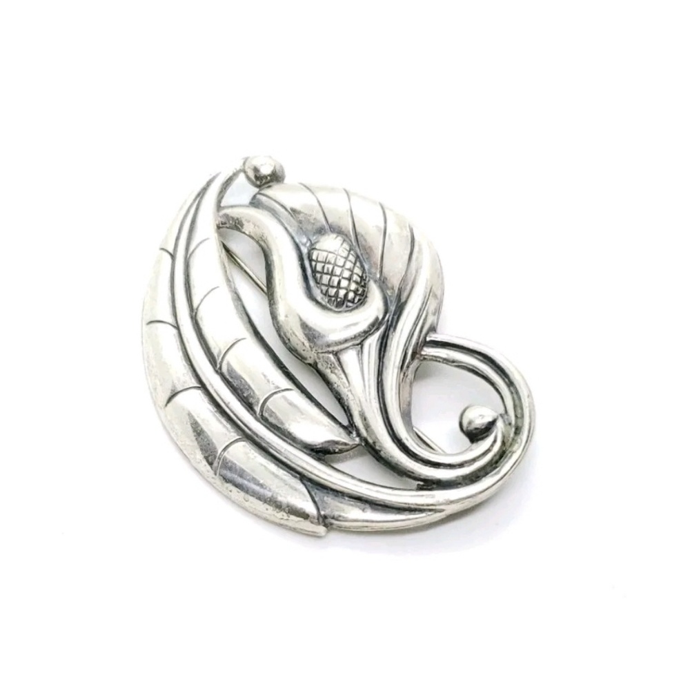 Vintage Sterling Repousse
Calla Lily Floral Brooch - Picture 1 of 6